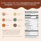 Fiome Dietary Fibre Supplement whole food bites with a measuring spoon