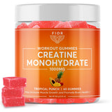 FIOR Creatine Gummy bottle front view with 60 gummies