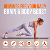 FIOR Creatine Gummy lifestyle scene with fitness gear