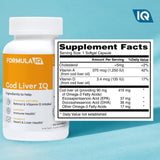 FIQ Cod Liver Oil Softgels 1000mg softgels on a table