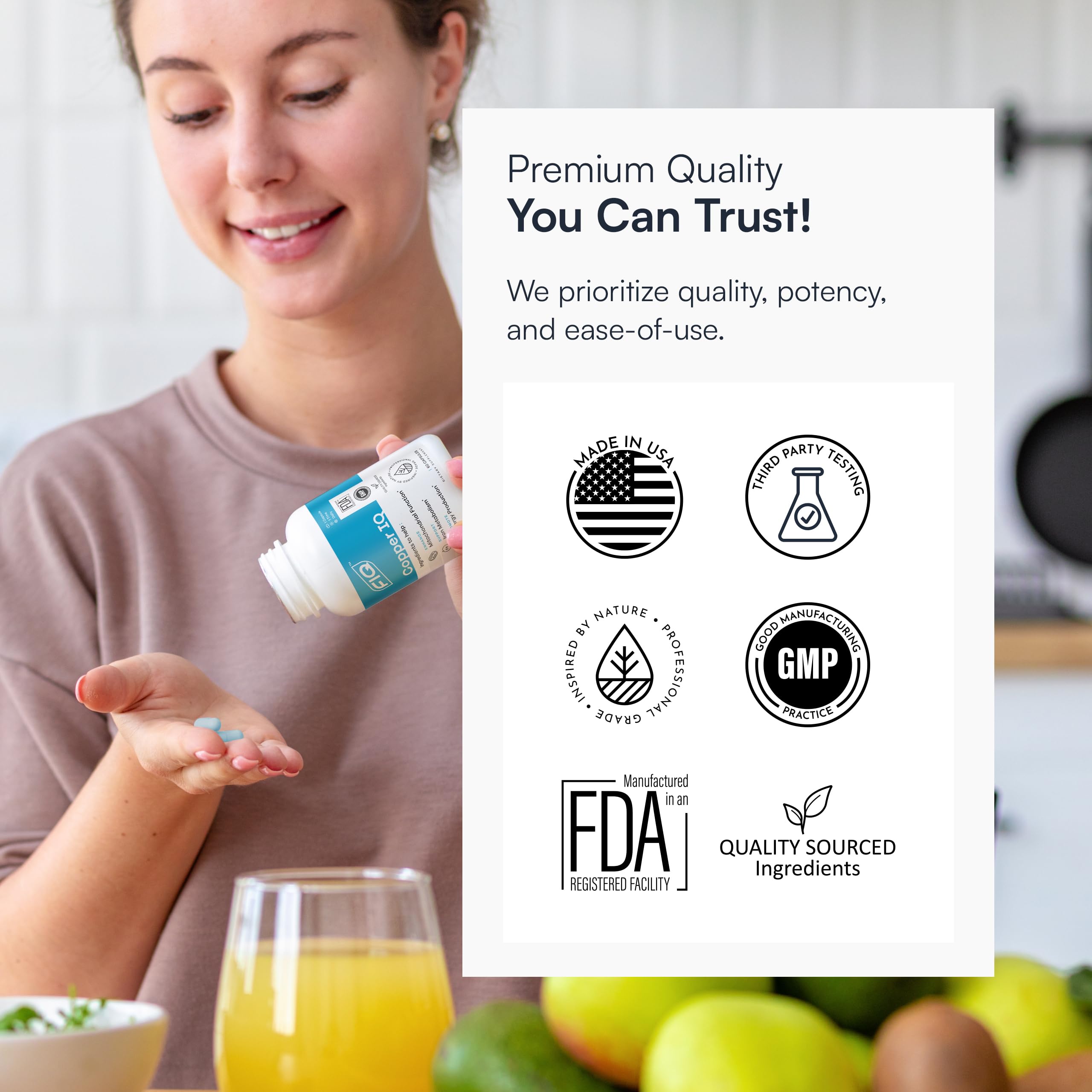 FIQ Copper IQ Supplement packaging close-up