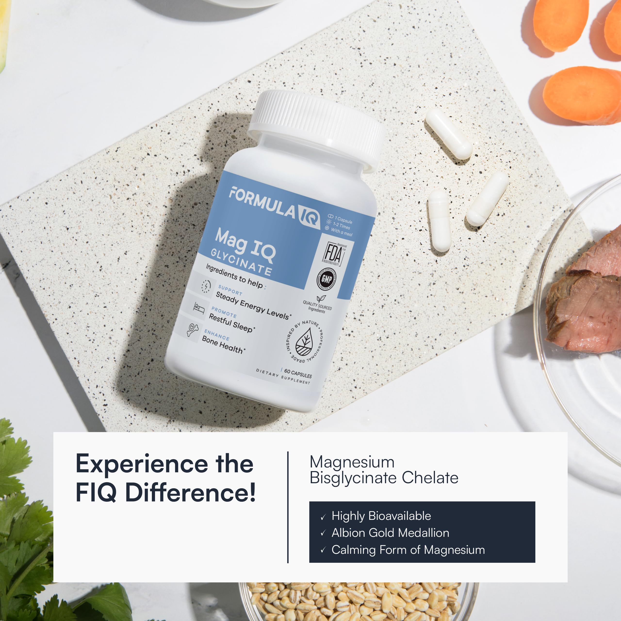 FIQ Magnesium Bisglycinate Capsules packaging