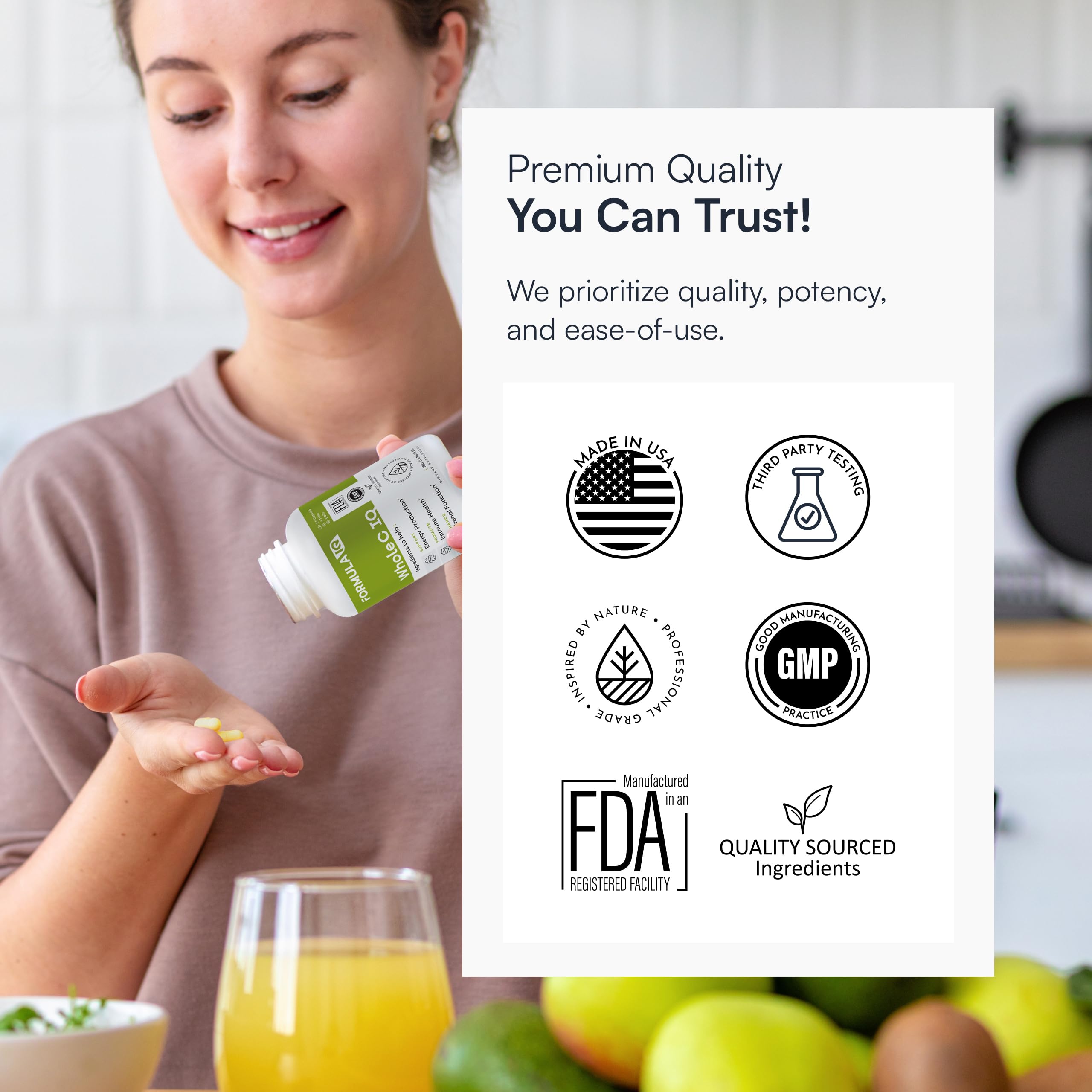 FIQ Whole C IQ Vitamin C Supplement ingredients list