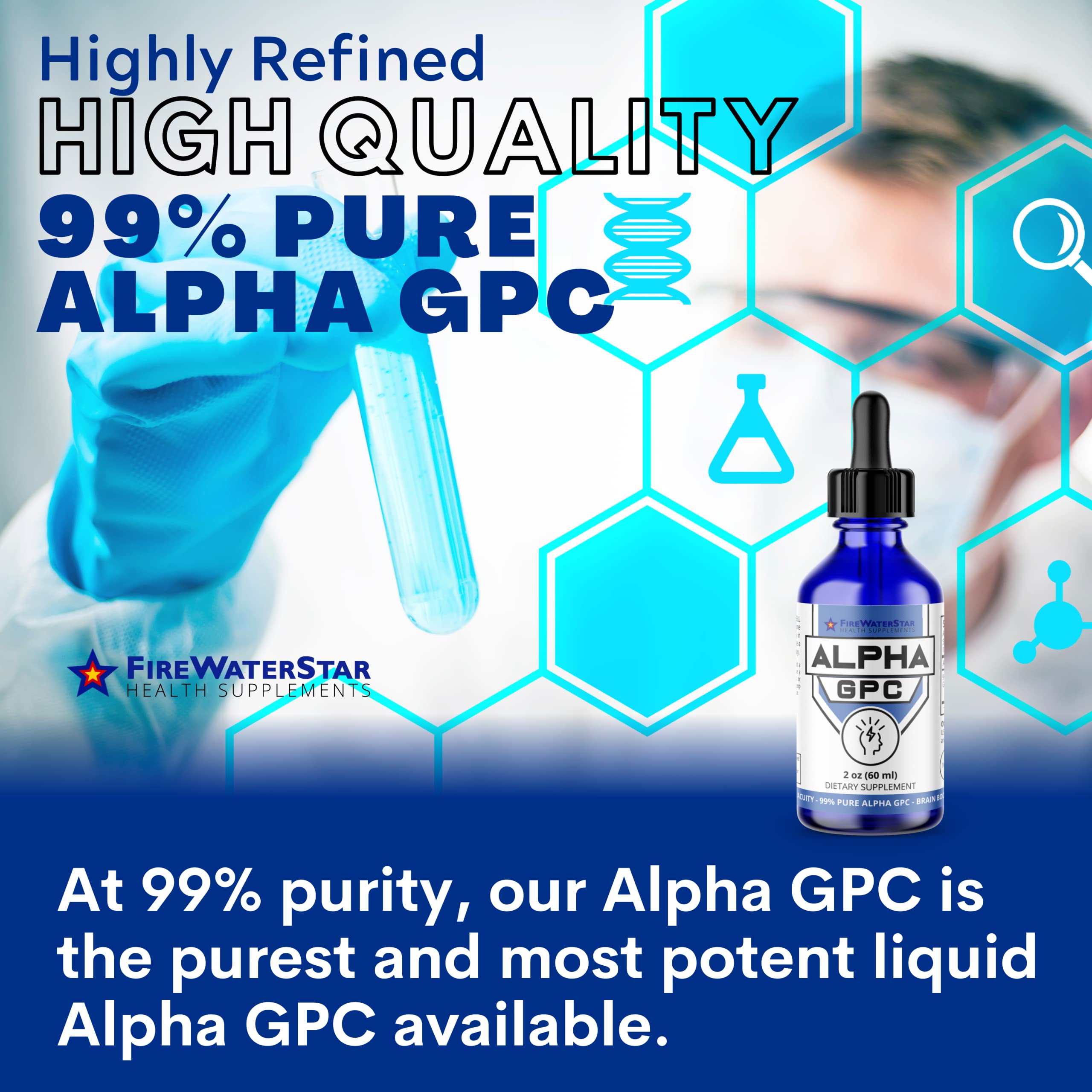 FIREWATERSTAR Alpha GPC ingredients list on packaging