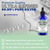 FIREWATERSTAR Colloidal Silver Liquid Drops 50 ppm with measuring dropper