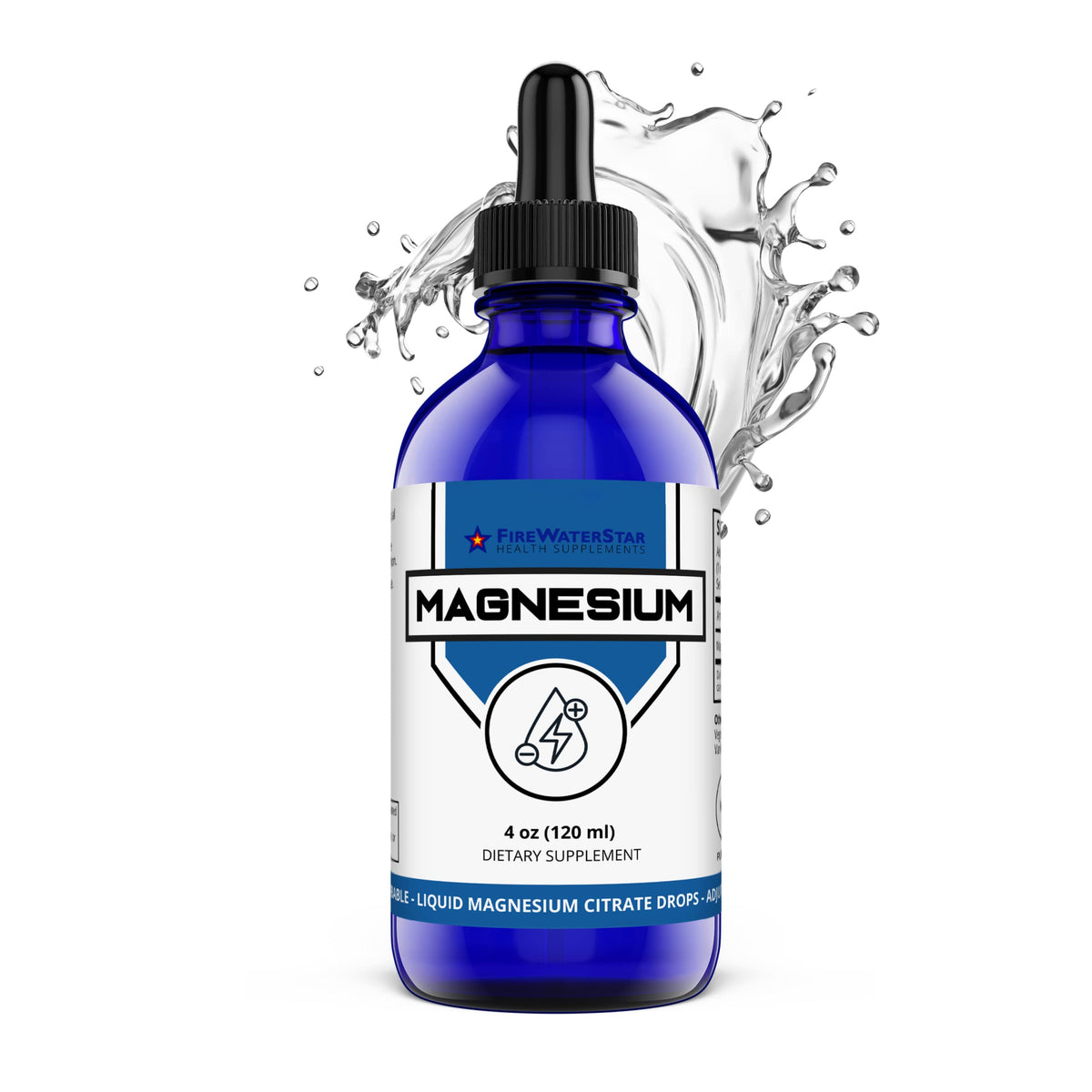 FIREWATERSTAR Liquid Magnesium Citrate 400mg front view