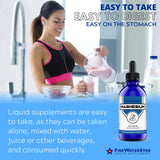 FIREWATERSTAR Liquid Magnesium Citrate 400mg glass bottle