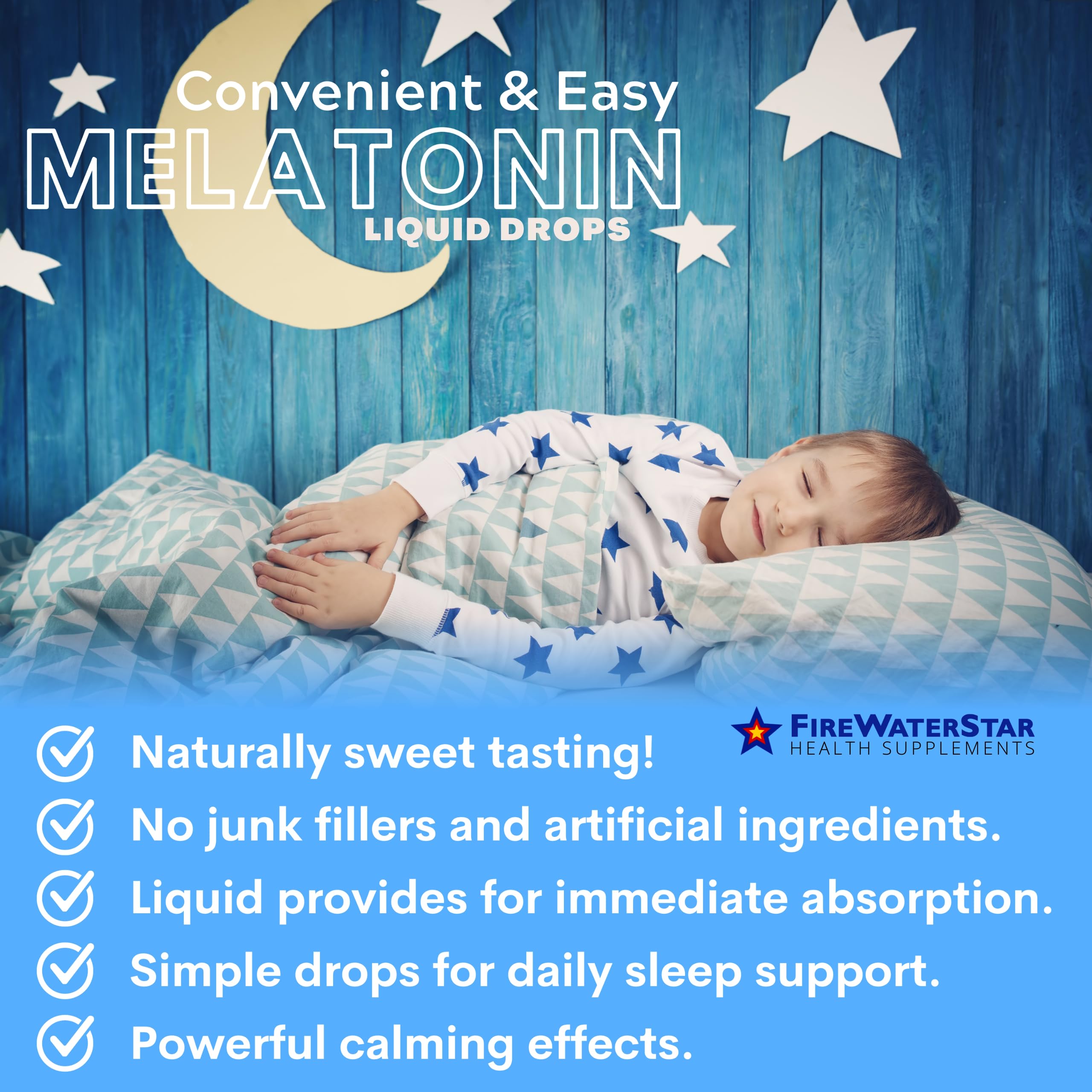 FIREWATERSTAR Liquid Melatonin Drops ingredients list