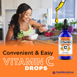 FIREWATERSTAR Liquid Vitamin C Drops bottle side view