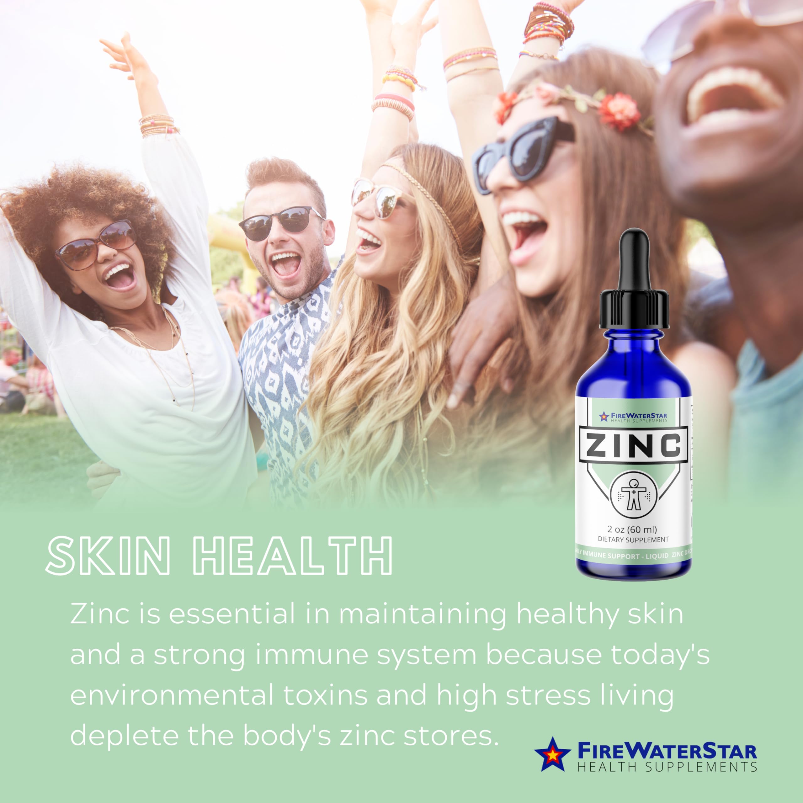 FIREWATERSTAR Liquid Zinc Supplement side view