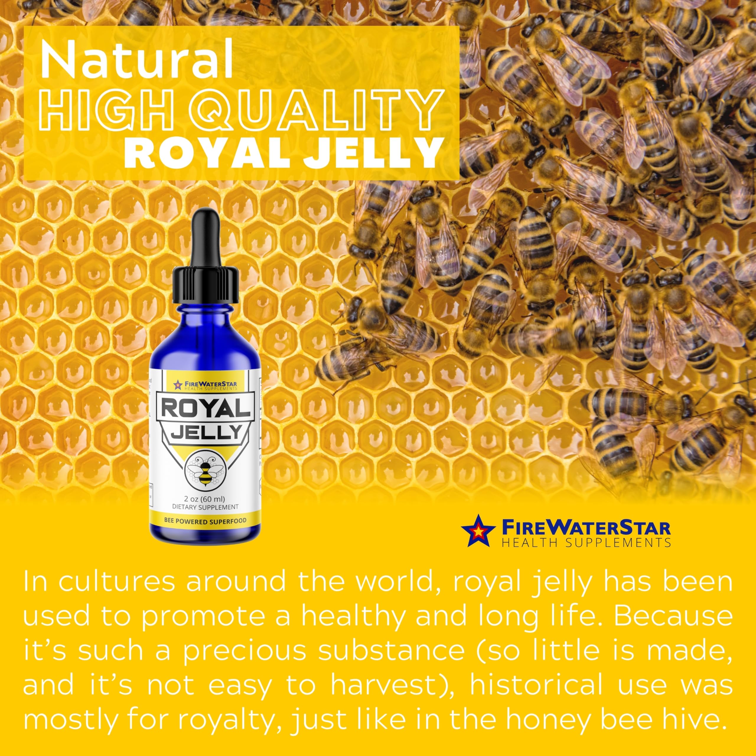 FIREWATERSTAR Royal Jelly 300g liquid drops lifestyle scene