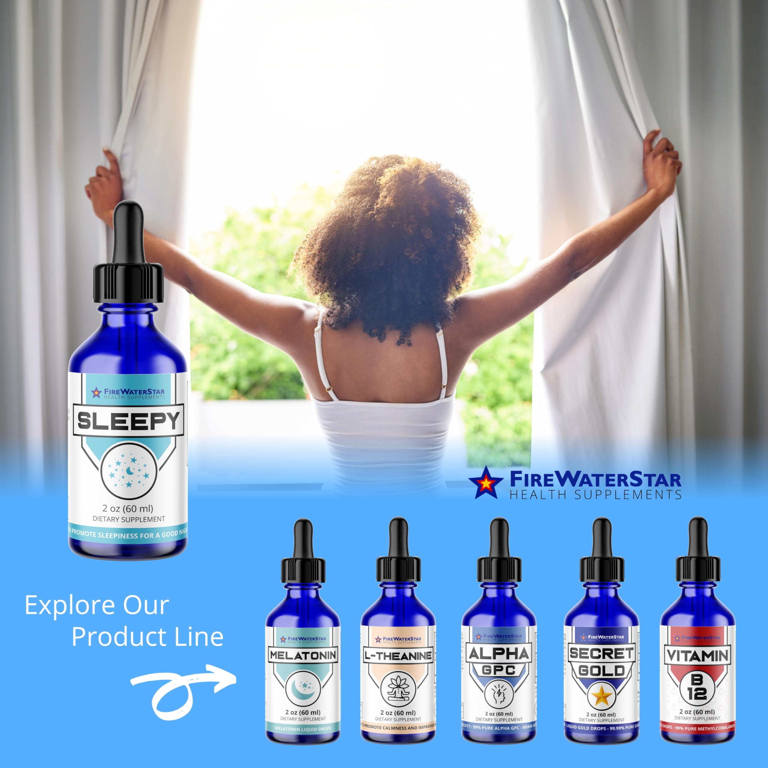 FIREWATERSTAR Sleepy Blend Capsules packaging details