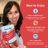 FIRST DAY 3-in-1 Tribiotic Gummies lifestyle scene