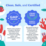 FIRST DAY Complete Tribotic Toddler Probiotic Gummies in a child's hand
