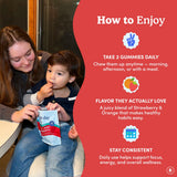 FIRST DAY Complete Tribotic Toddler Probiotic Gummies lifestyle scene with children