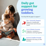 FIRST DAY Complete Tribotic Toddler Probiotic Gummies packaging
