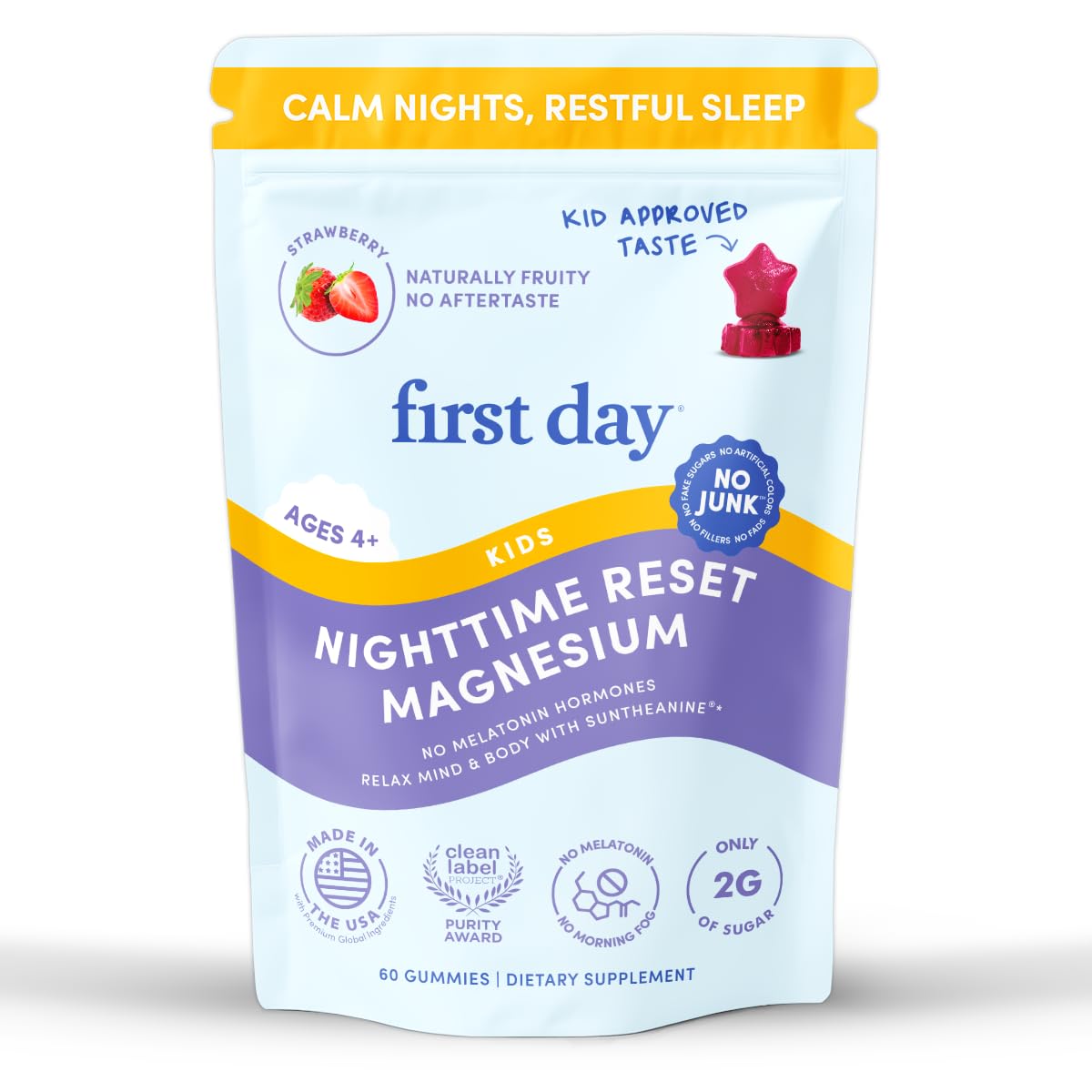 FIRST DAY Magnesium Gummies for Kids 150g front view