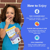 FIRST DAY Magnesium Gummies for Kids 150g lifestyle image with children