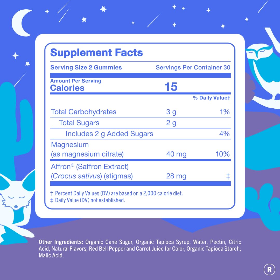FIRST DAY Magnesium Gummies for Teens back view