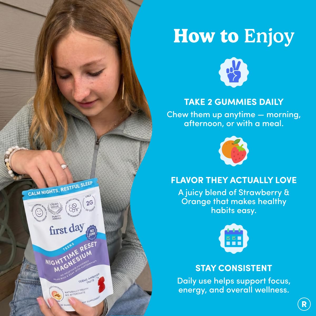 FIRST DAY Magnesium Gummies for Teens lifestyle image
