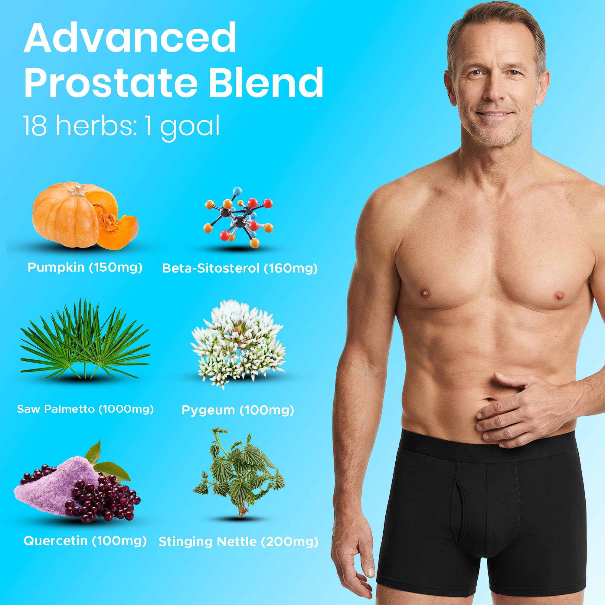 FIRSTORGANIC Men's Everyday Wellness Blend 120 Capsules on a wooden table