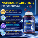 Fissuraty Melatonin Gummies 30mg on a wooden table