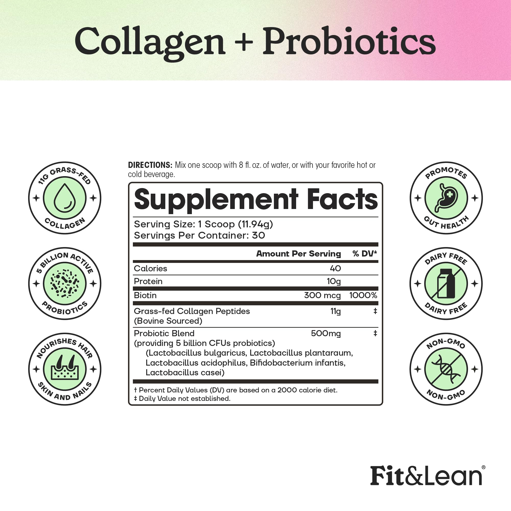 Fit & Lean Collagen + Probiotics 363g lifestyle scene