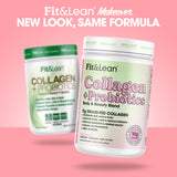 Fit & Lean Collagen + Probiotics 363g side view