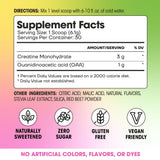Fit & Lean Creatine Monohydrate Complex side view with dosage details