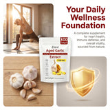FITactic Elare Aged Garlic Extract softgels bottle side view