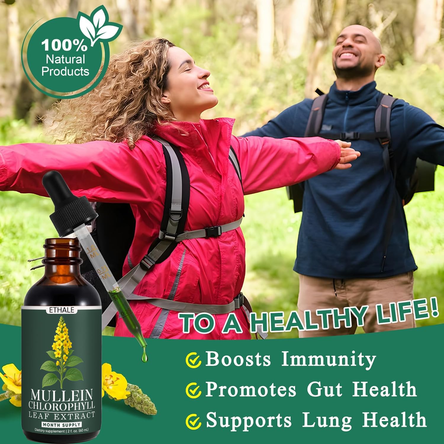 FITactic Mullein Drops liquid drops close-up