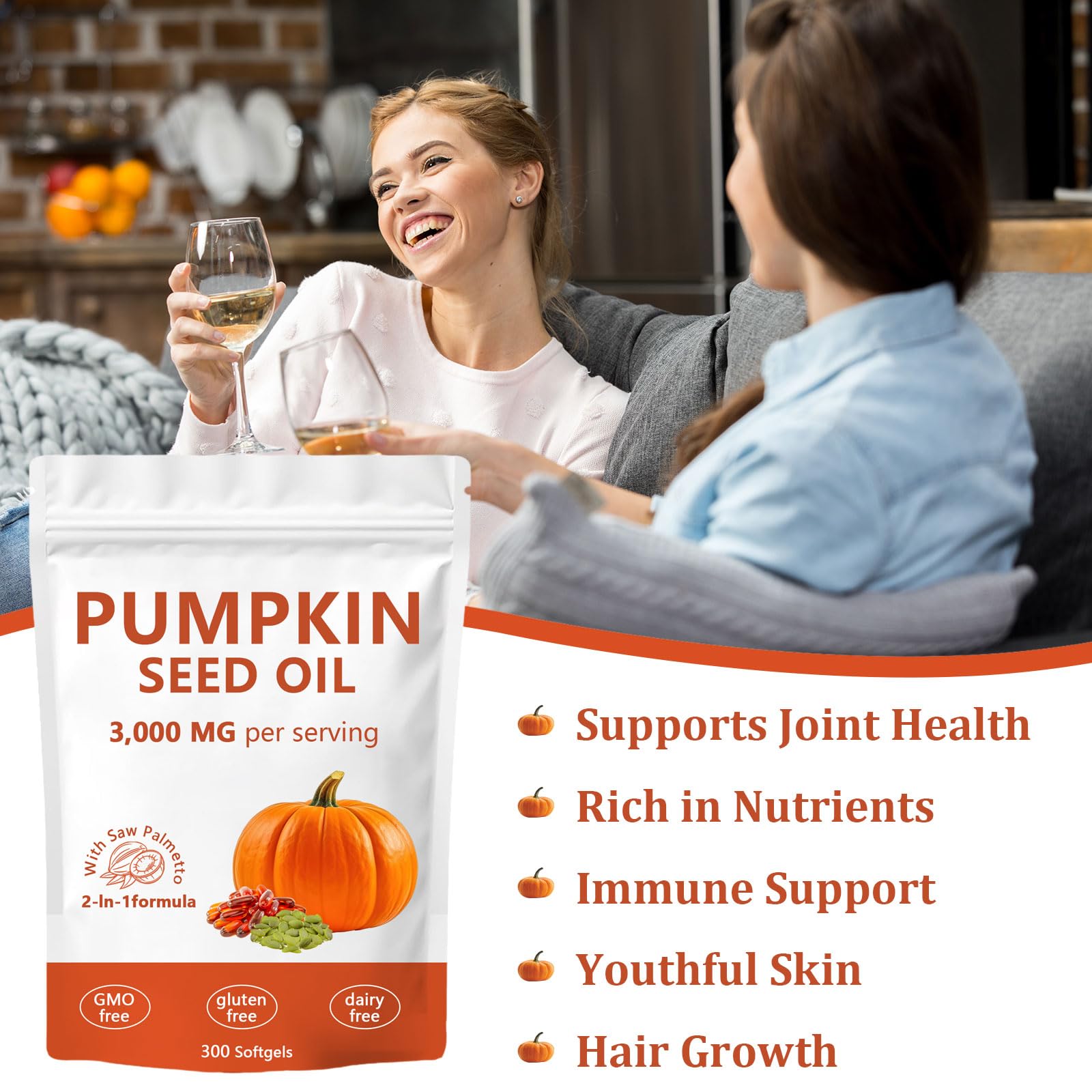 FITactic Pumpkin Seed Oil Capsules close-up of softgel