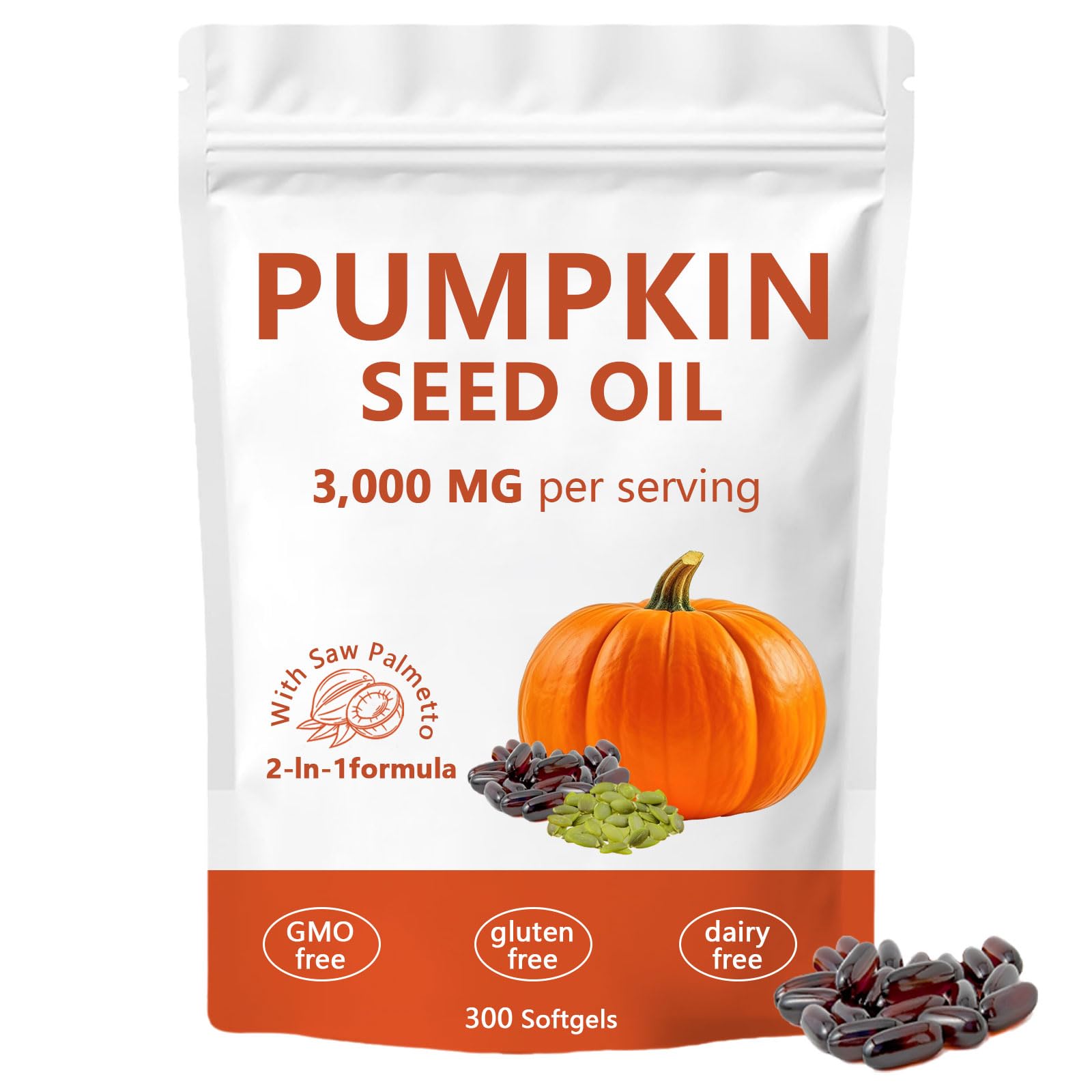 FITactic Pumpkin Seed Oil Capsules front view with packaging