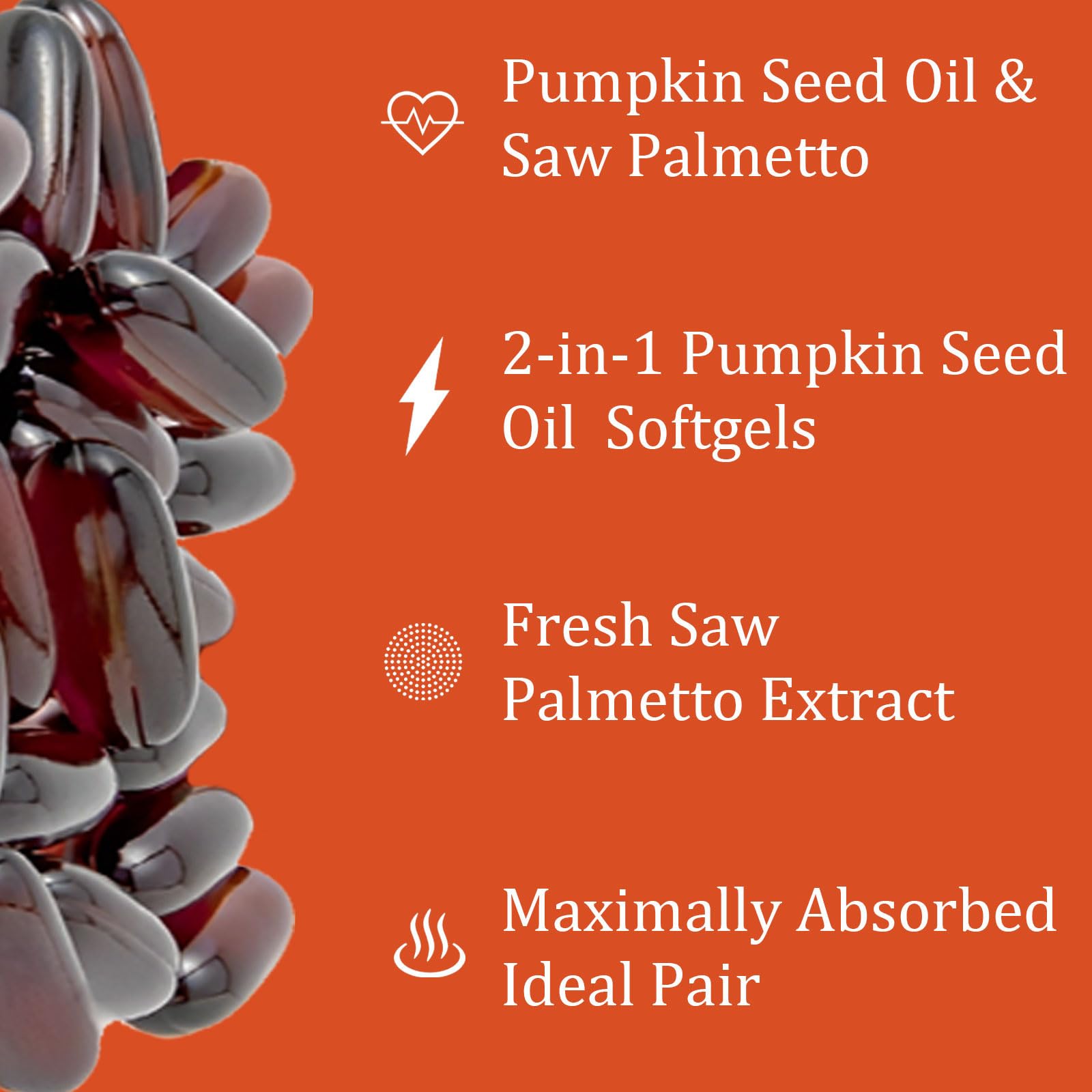 FITactic Pumpkin Seed Oil Capsules side view showing softgel