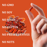 FITactic Pumpkin Seed Oil Capsules with Saw Palmetto on a wooden table