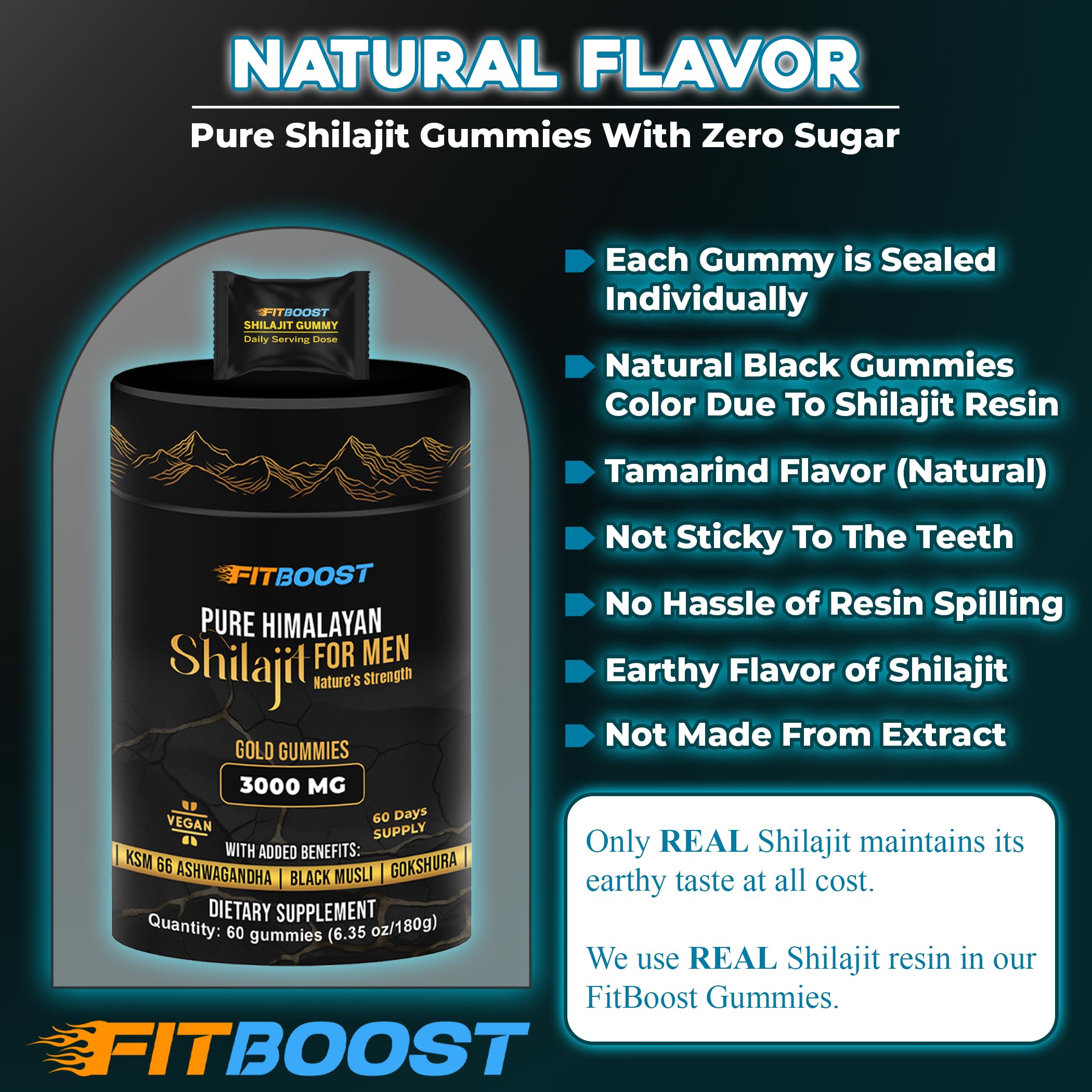 FITBOOST Pure Himalayan Shilajit Gummies in a fitness setting