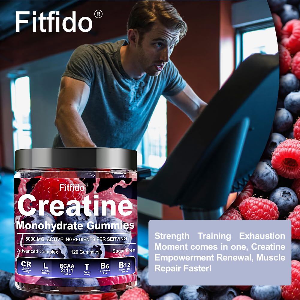 Fitfido Creatine Monohydrate Gummies 5000mg lifestyle image
