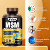 Fitfido MSM Supplement 1000mg bottle side view