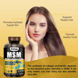 Fitfido MSM Supplement 1000mg capsules on a wooden surface