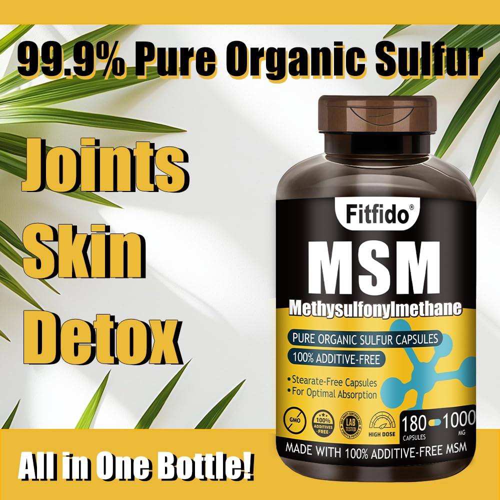 Fitfido MSM Supplement 1000mg dosage instructions