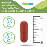 FitForMe Bariatric Multivitamin for Gastric Sleeve displayed with other vitamins