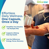 FitForMe Bariatric Multivitamin for Gastric Sleeve with a measuring spoon