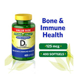 FitMania Vitamin D3 Softgels 125 mcg bottle side view