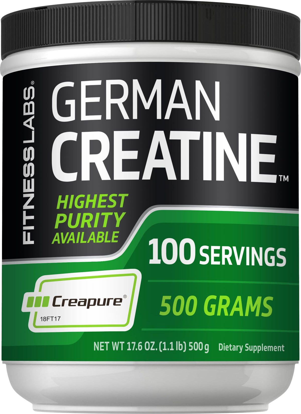 Fitness Labs Creatine Monohydrate 499g front view