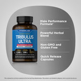 Fitness Labs Tribulus Terrestris Extract 1,200 mg capsules on a wooden table