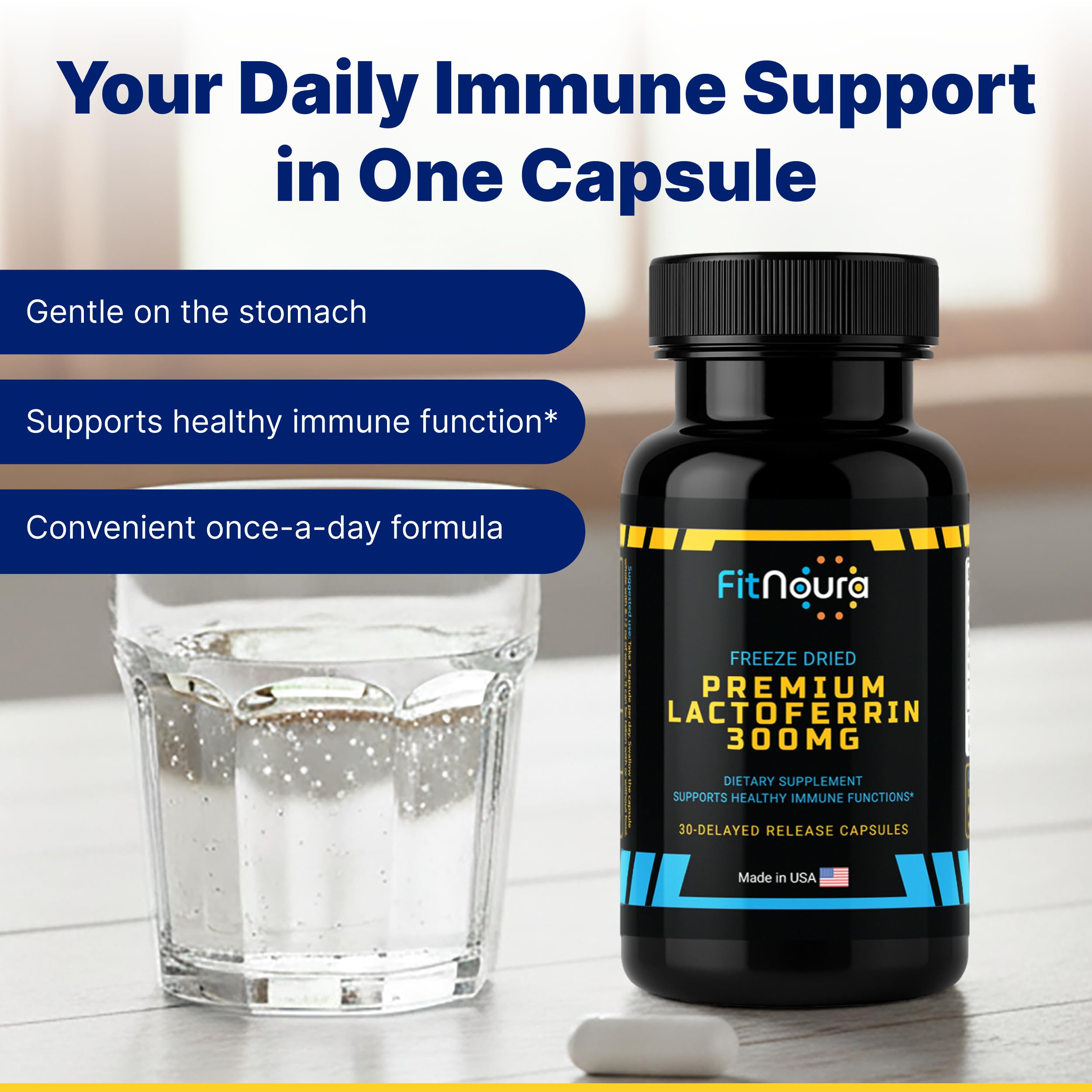 FitNoura Lactoferrin Supplement 300MG nutritional information