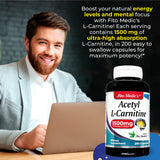 FITO MEDIC'S Acetyl-L-Carnitine 200 Capsules bottle side view