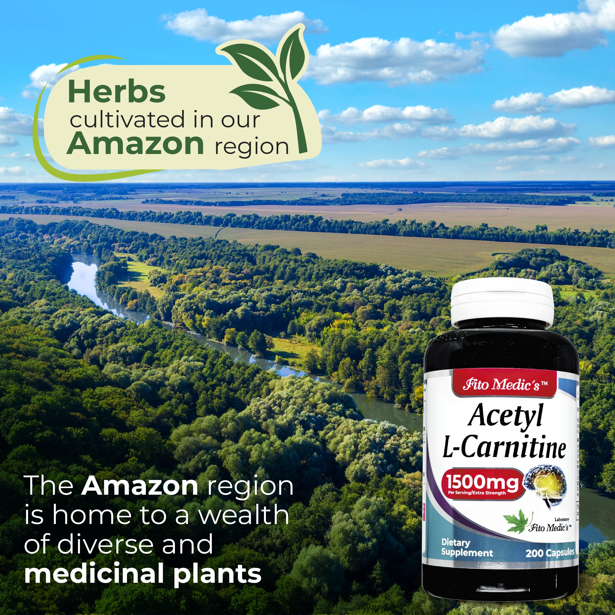 FITO MEDIC'S Acetyl-L-Carnitine capsule close-up