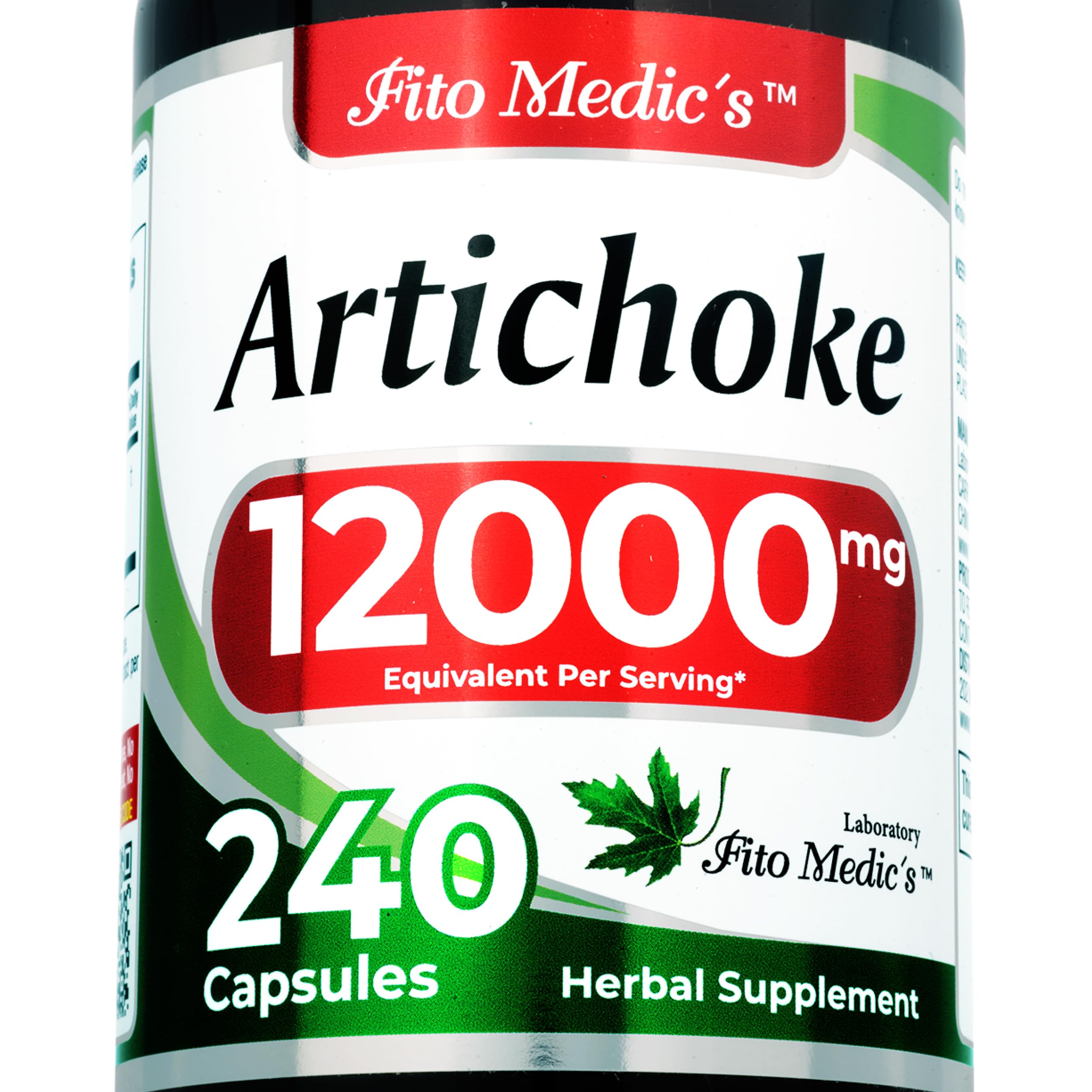 FITO MEDIC'S Artichoke Herbal Supplement 240 capsules front view