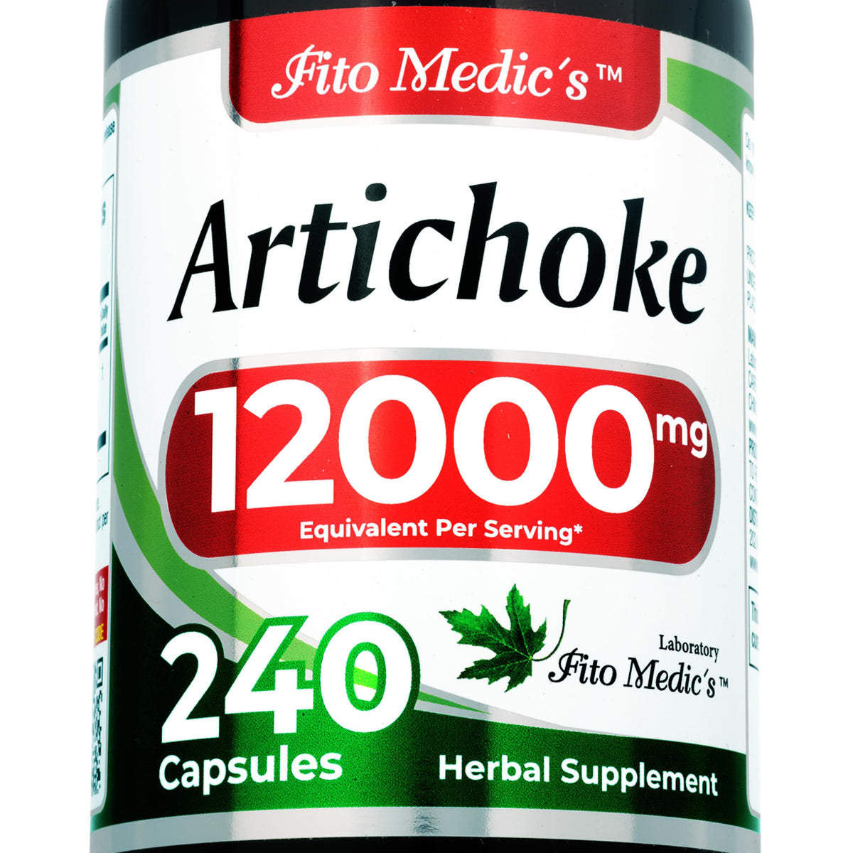 FITO MEDIC'S Artichoke Herbal Supplement 240 capsules front view